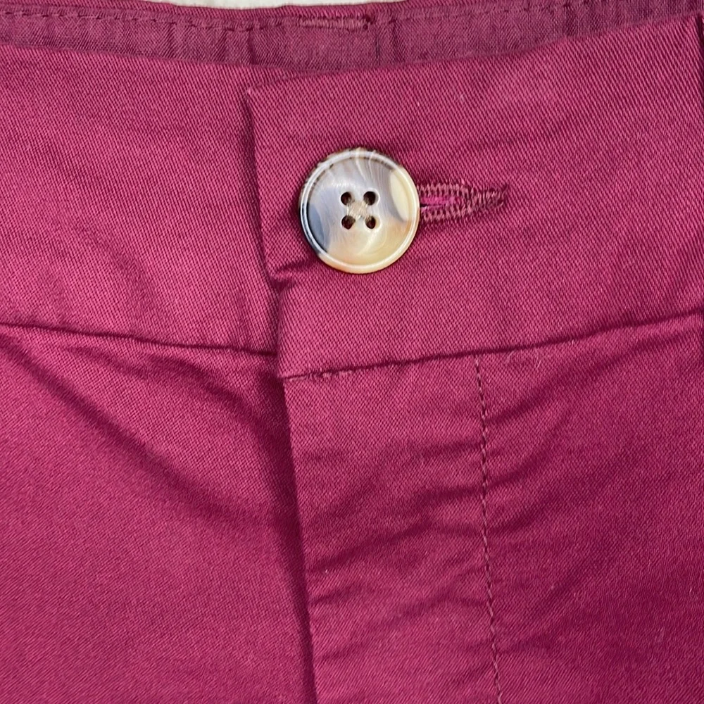 OLD NAVY Everyday Shorts Burgundy Cotton Classic Preppy Chino Style NWT 2